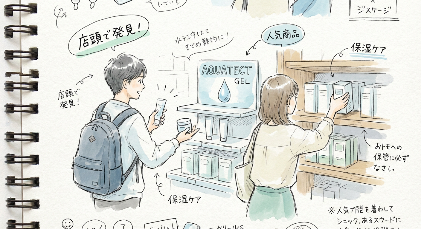 アクアテクトゲルのパッケージや店頭探しのイメージ