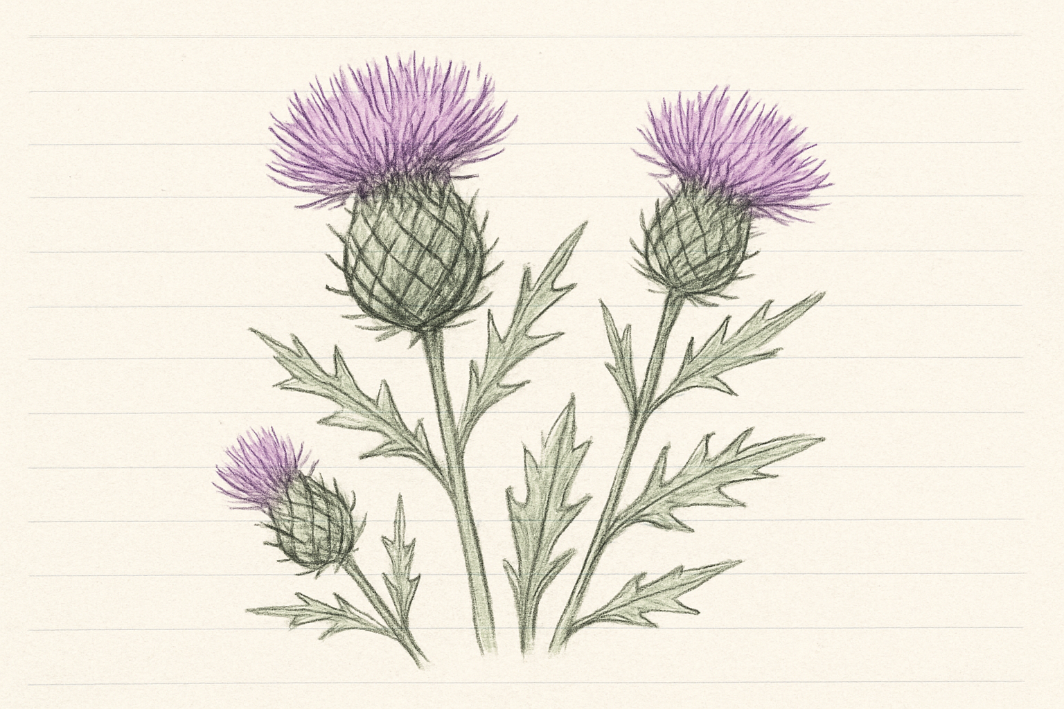 紫色のアザミの花のイメージ