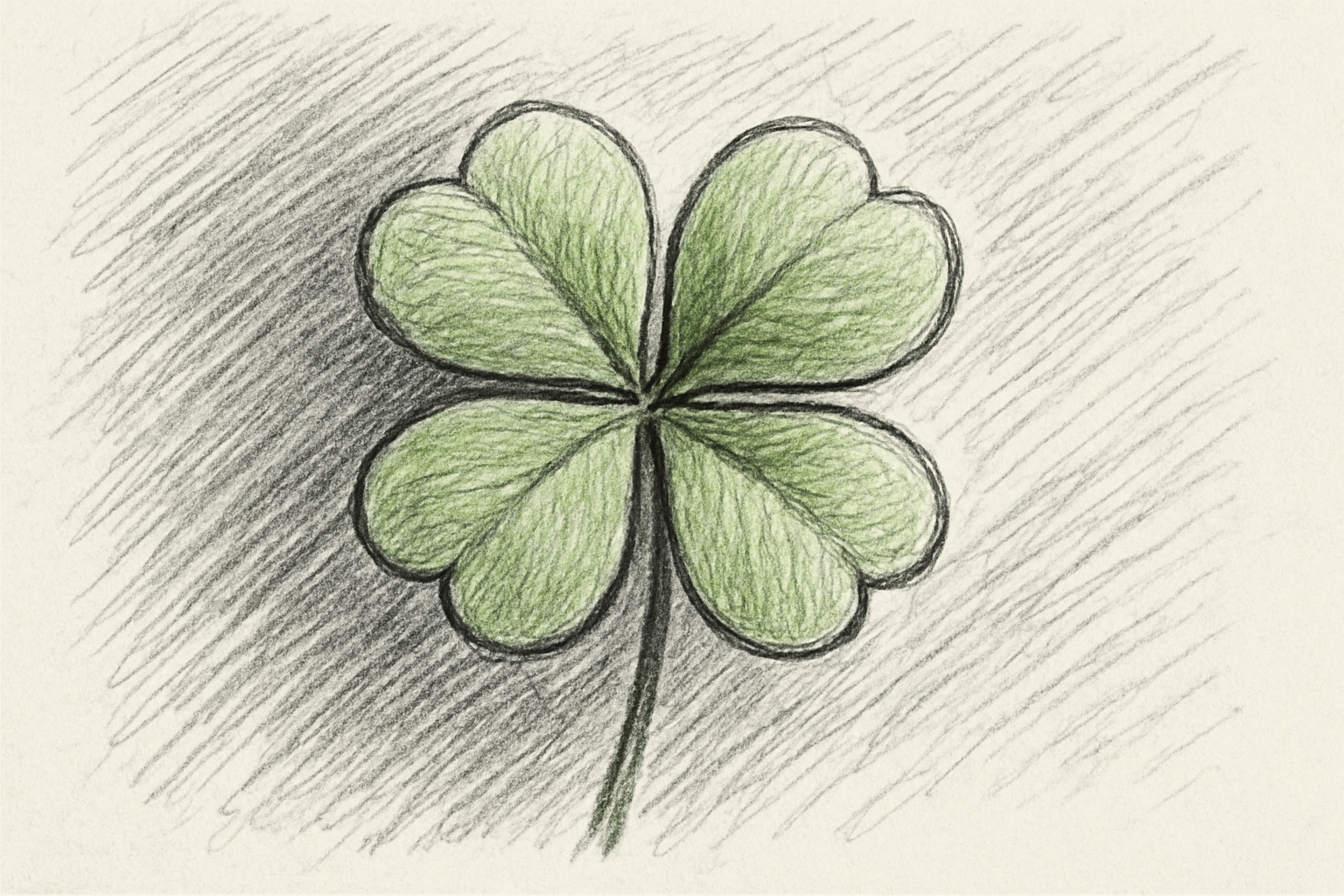 クローバーのクローズアップ(明暗の対比を感じさせるイメージ)