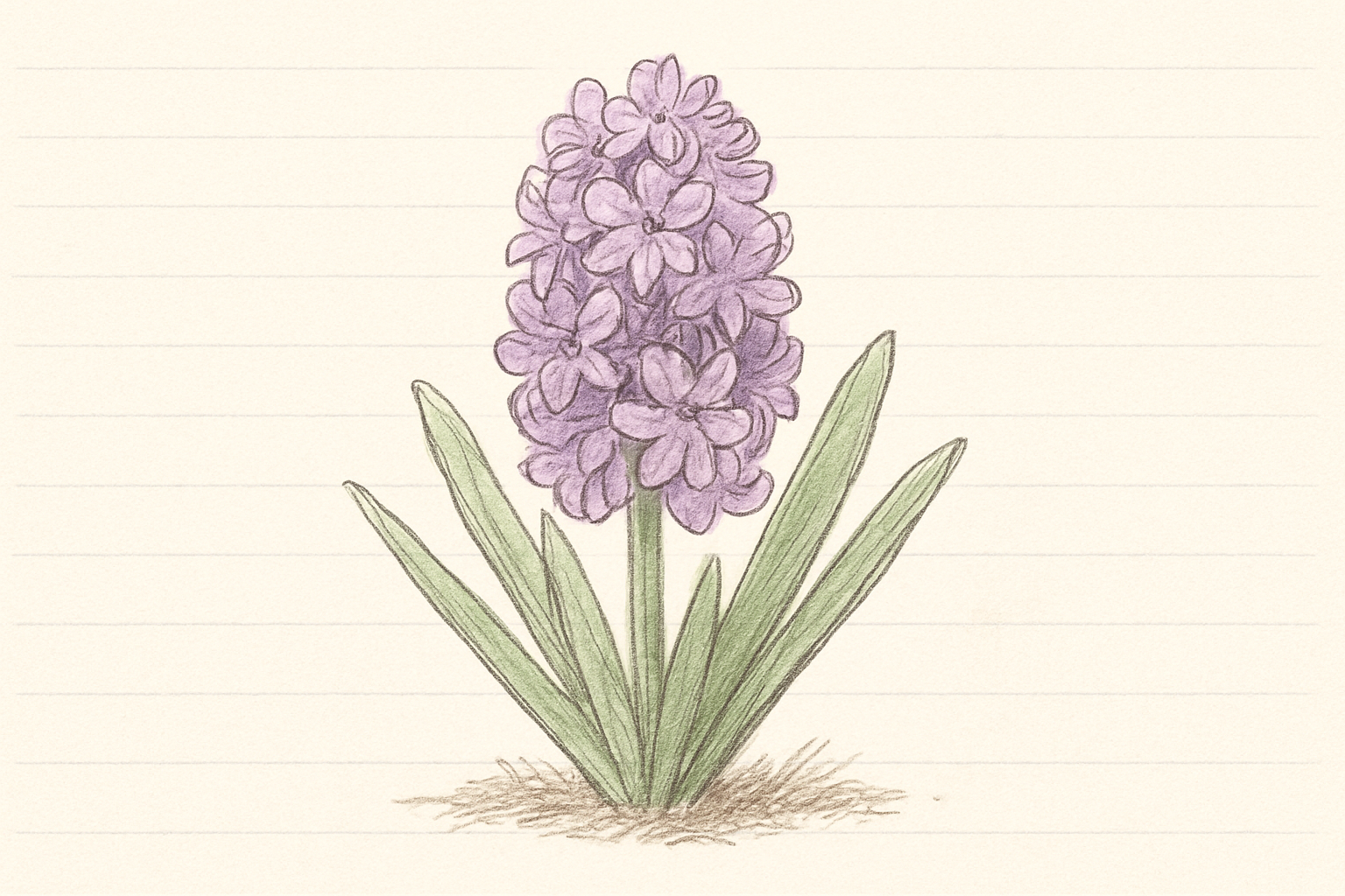 紫のヒヤシンスが咲いている様子のイメージ