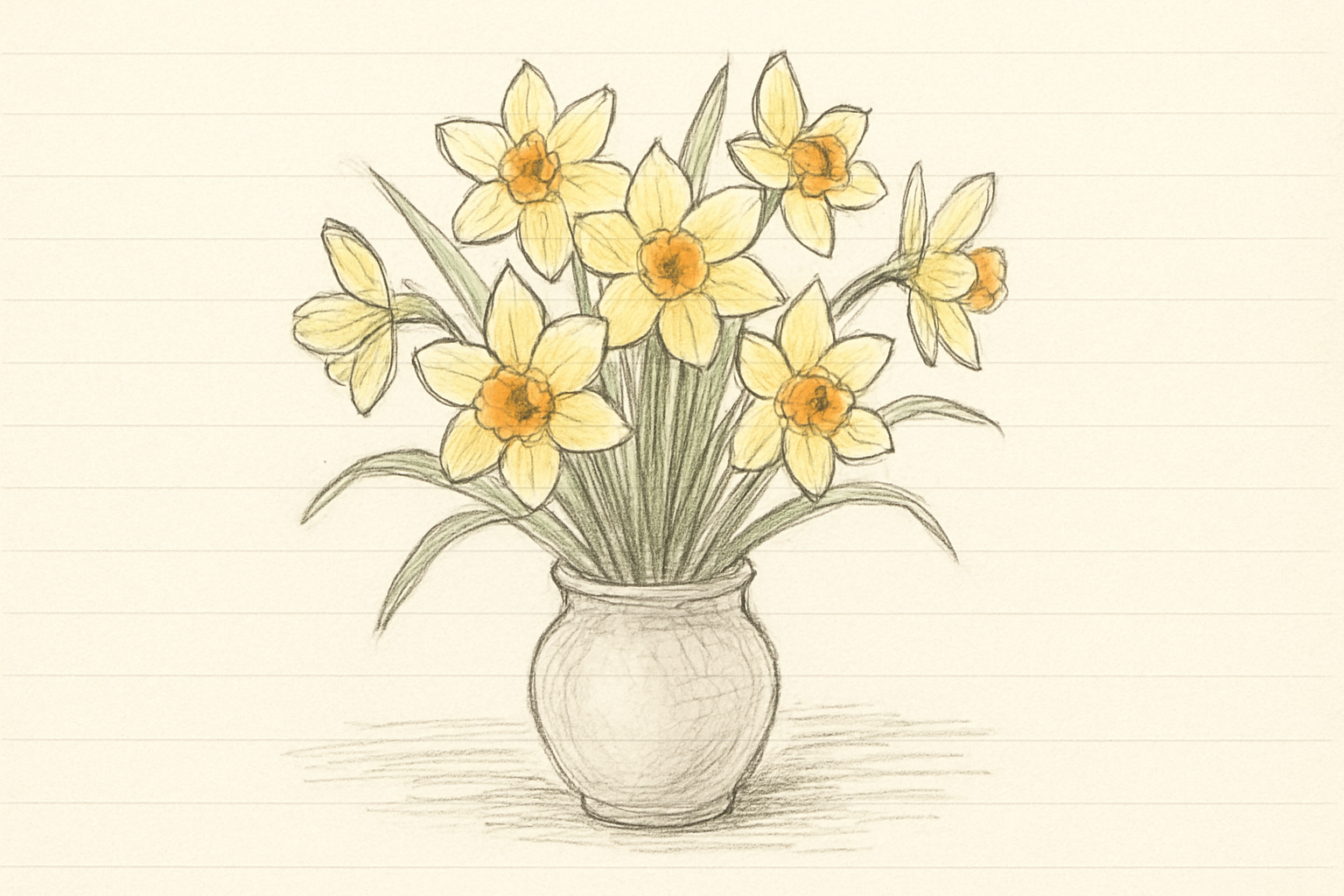 スイセンを使った花束やアレンジメントのイメージ