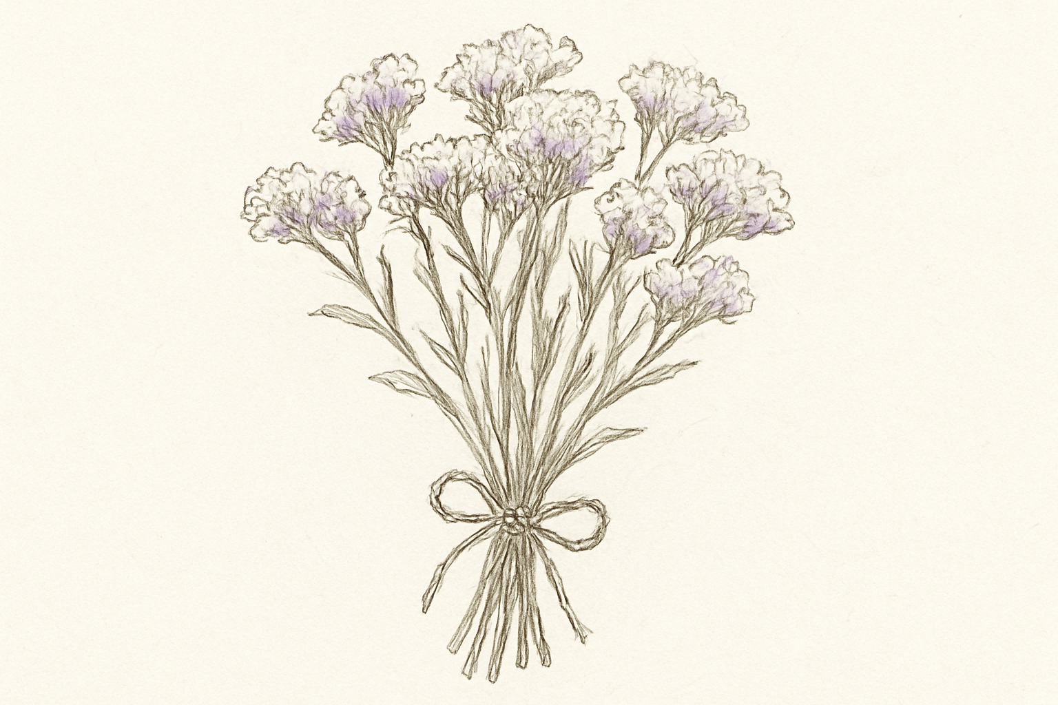 スターチスのドライフラワーのイメージ