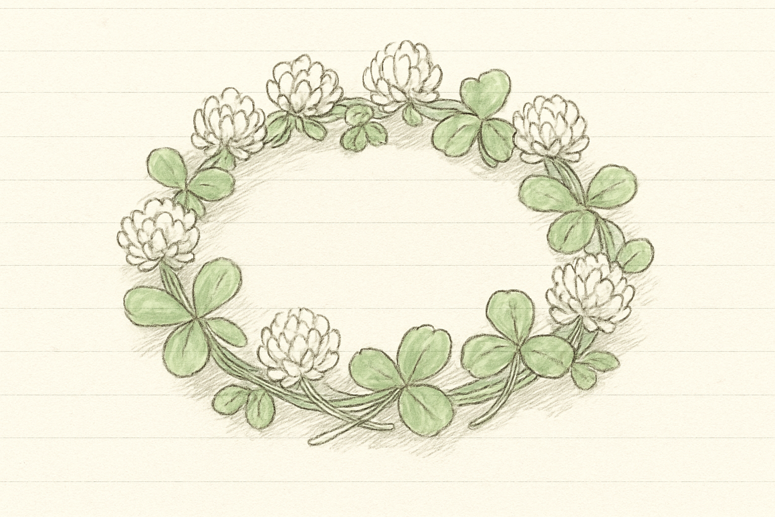 シロツメクサの花冠のイメージ