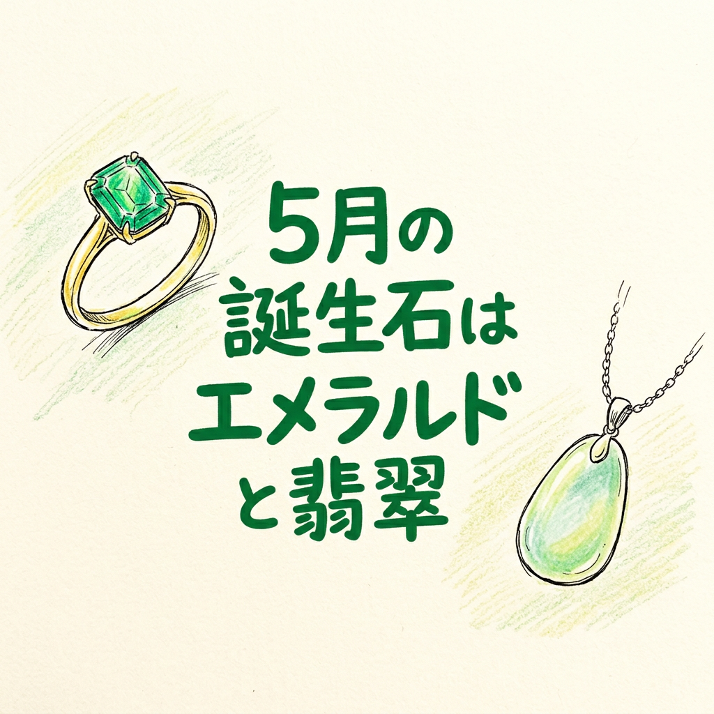 5月の誕生石はエメラルドと翡翠|石言葉・由来・贈り物の選び方
